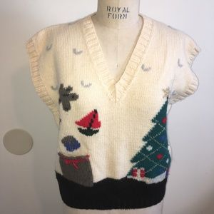 Vintage Mikey Ugly Christmas Sleeveless Sweater